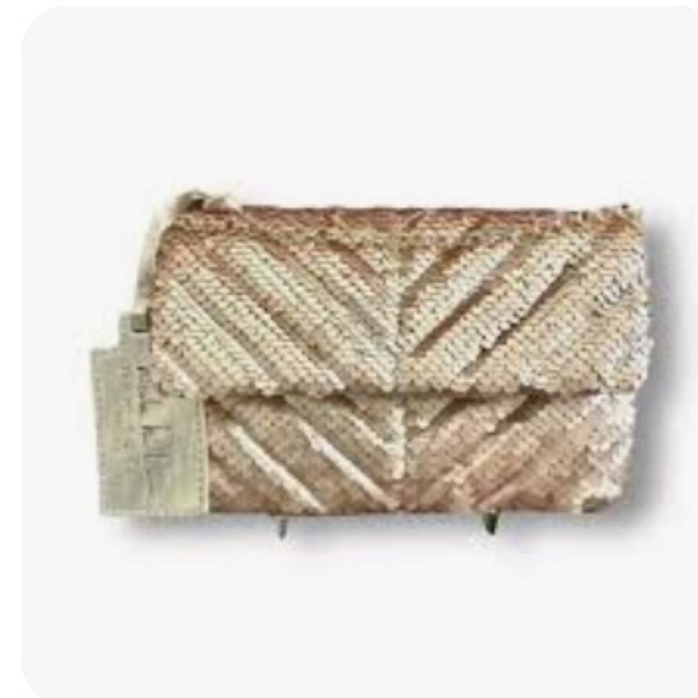 Nicole Miller - Elegant Gold Sequin Handbag - Picture 3 of 3